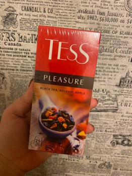 Черный чай индийский байховый с шиповником Tess Pleasure – приятный вкус, насыщенный аромат, полезные свойства