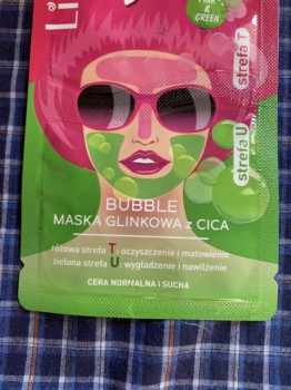 Двухступенчатая глиняно-пузырьковая маска для лица Lirene Double Bubble Сіса – шипучий ежедневный уход, улучшение состояния кожи